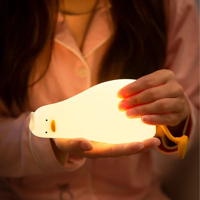 Duck Rechargeable LED Night Light Pat Silicone Lamp