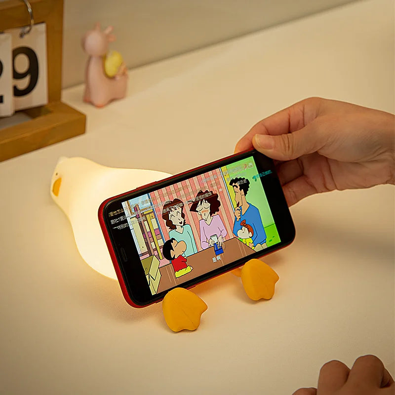 Duck Rechargeable LED Night Light Pat Silicone Lamp