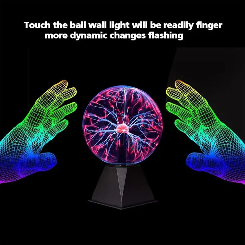 Magic Plasma Ball Lamp Touch Glass LED Night Light Atmosphere Lights