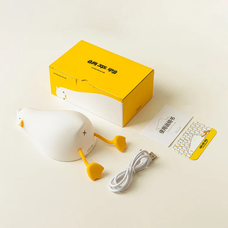 Duck Rechargeable LED Night Light Pat Silicone Lamp